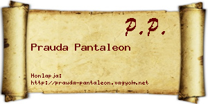 Prauda Pantaleon névjegykártya